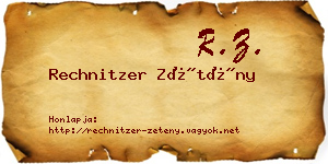Rechnitzer Zétény névjegykártya
